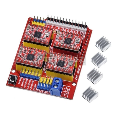 CNC Shield V3 Board Motor Driver 3D CNC Shield V3 Engraving Machine Printer Expansion + 4pcs A4988 Stepper Motor Driver